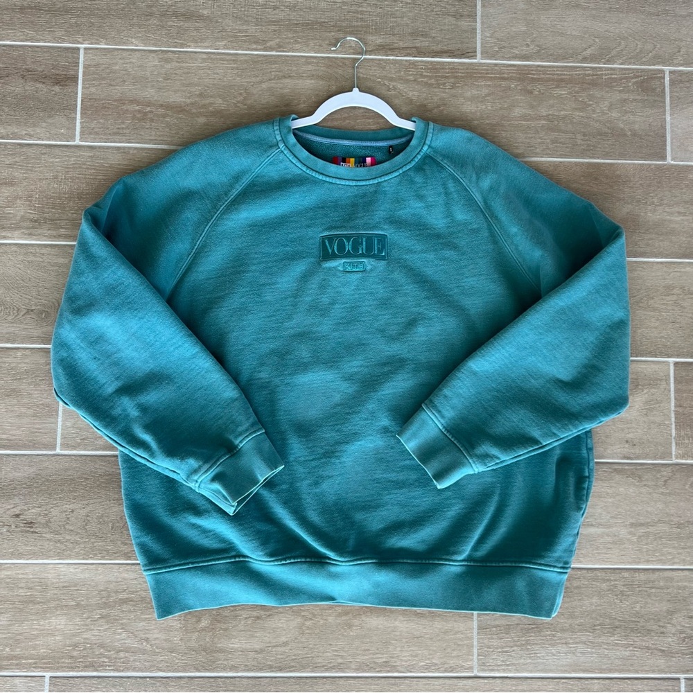 Kith x Vogue Crewneck Teal FW17 Size XXL
